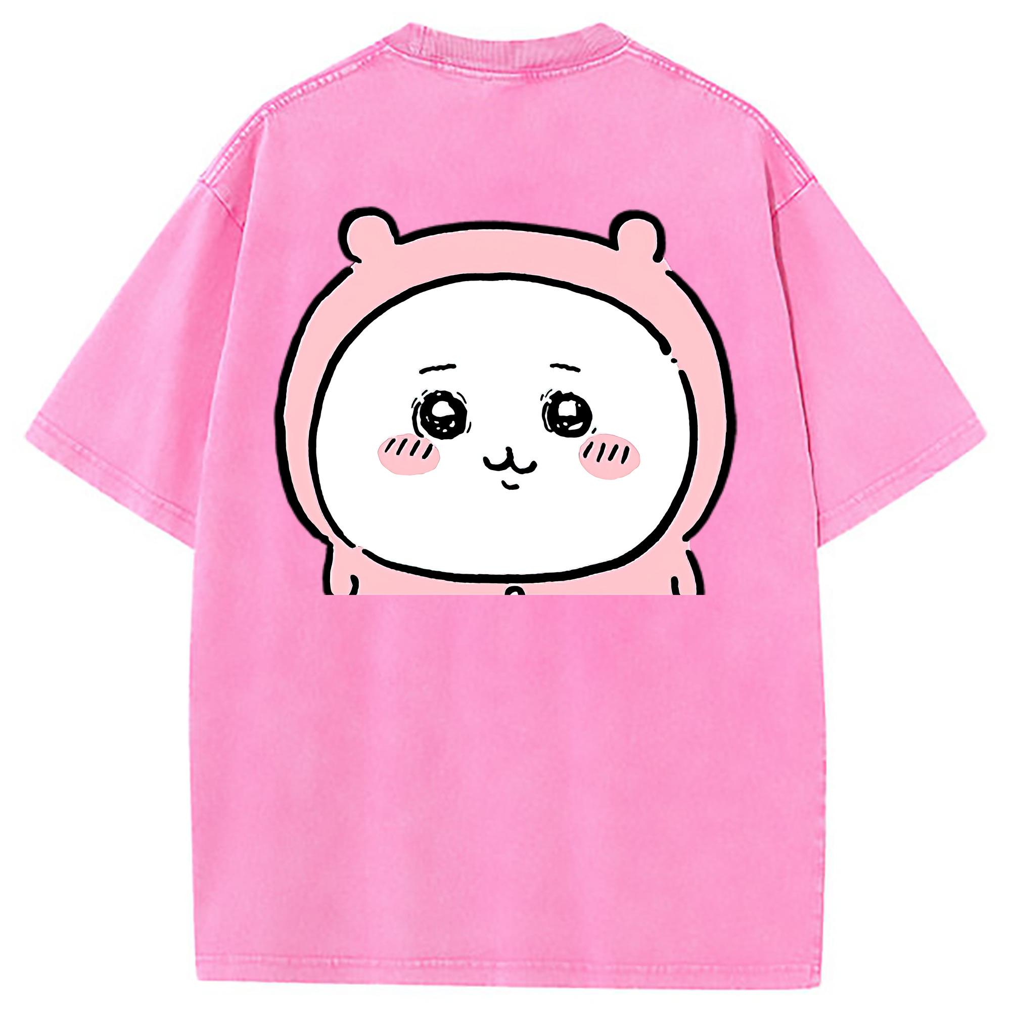 （画像用） ちいかわ ちいかわ Chii-kawa chiikawa 綿100% ヴィンテージ風 半袖Tシャツ（背面プリント）